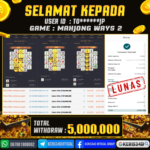 JACKPOT SLOT GACOR MAIN MAHJONG WAYS 2 12 JANUARI 2026