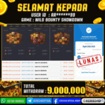 JACKPOT SLOT GACOR MAIN WILD BOUNTY SHOWDOWN 09 JANUARI 2026